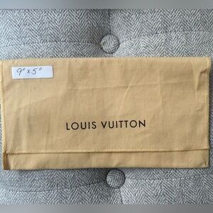 1 Authentic Louis Vuitton Flap Dust Bag - Long Wallet Size 9” x 5”